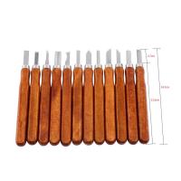 Nuevo Set De 12 Piezas De Tijeras De Grabado De Madera Para Carpintería Y Grabado De Oliva Herramienta Manual De Acero Al Carbono Para Grabado Y Carpintería - details 6