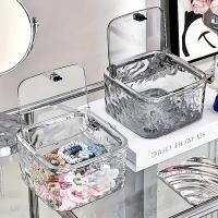 Organizador De Accesorios De Cabello En Acrílico Transparente Caja De Almacenamiento Para Cinturones De Cabello Clips De Cabello Algodón Suave Y Capsulas De Limpieza - details 0