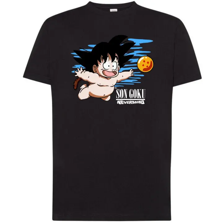 Camiseta Nirvana - Goku - | Algodón | Manga Corta y Manga Larga - Tejido tubular, sin costuras laterales. - Punto liso - 1