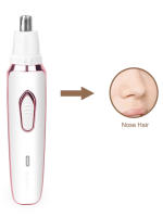 Afeitadora Eléctrica Para Mujer Con Recortador Facial Cuerpo Bikini Nariz Barba Y Cejas Trimmer Recargable De Acero Inoxidable - details 3