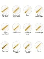 30pcs Brocas De Diamante Dorado Mini Con Caja Herramientas Rotatorios Para Taladro Eléctrico Y Dremel Herramienta De Trabajo Manual - details 1
