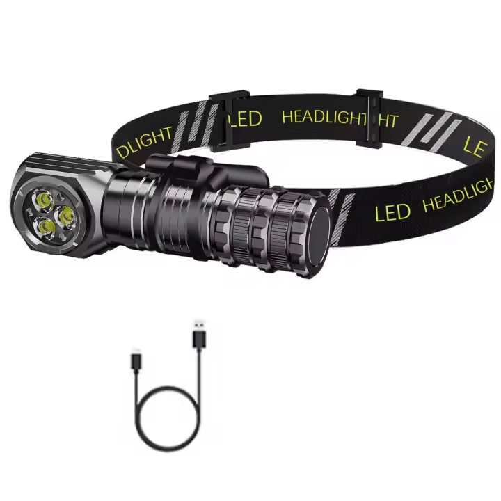 Linterna Frontal LED Blanco Roja Para Pesca Tipo-C USB 18650lampara De Cabeza Para Caza Y Camping Con Luz Magnética - 1
