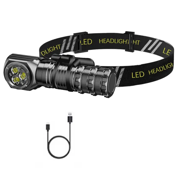 Linterna Frontal LED Blanco Roja Para Pesca Tipo-C USB 18650lampara De Cabeza Para Caza Y Camping Con Luz Magnética - 1
