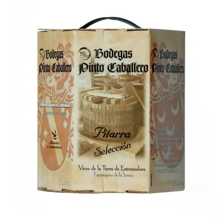 5 Litros Vino Rosado de Pitarra Bag in Box. Vino semi dulce con grifo. Vino ideal para cocinar o vino de mesa. - 1