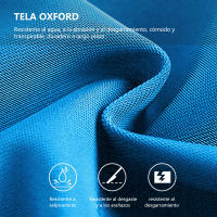 Taburete Plegable Portátil de Tela Oxford，Silla Plegable Ultraligera de Camping, Playa y Jardín - Estructura de Metal Antirrobo, Asiento de Tela Transpirable Azul Claro, Fácil de Transportar y Almacenar,Silla Plegable Profesional para Actividades Al Aire - details 4