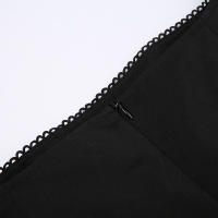 SUCHCUTE Vestido Largo Negro Para Mujer Estilo Coreano Gótico Vintage Sin Mangas Slim Ajustado Para Fiestas Clubwear Verano - details 8
