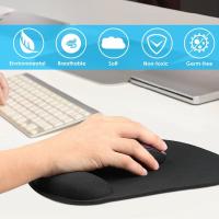 Alfombrilla De Ratón Con Soporte Para Muñeca Ergonómica Antideslizante Suave Para PC Y Laptop Material De Goma Cómodo Y Duradero - details 3