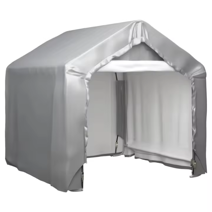 vidaXL Carpa de almacenamiento acero galvanizado gris 180x180 cm - 1