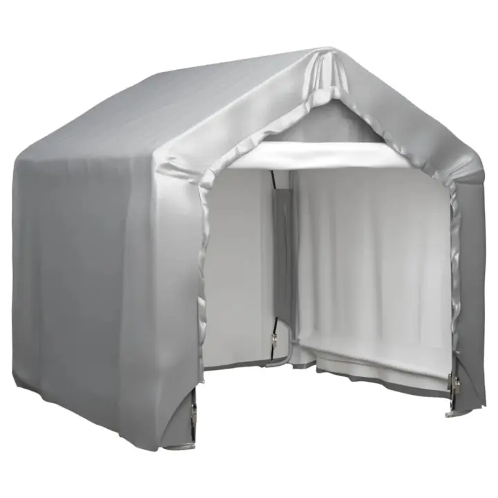 vidaXL Carpa de almacenamiento acero galvanizado gris 180x180 cm - 1