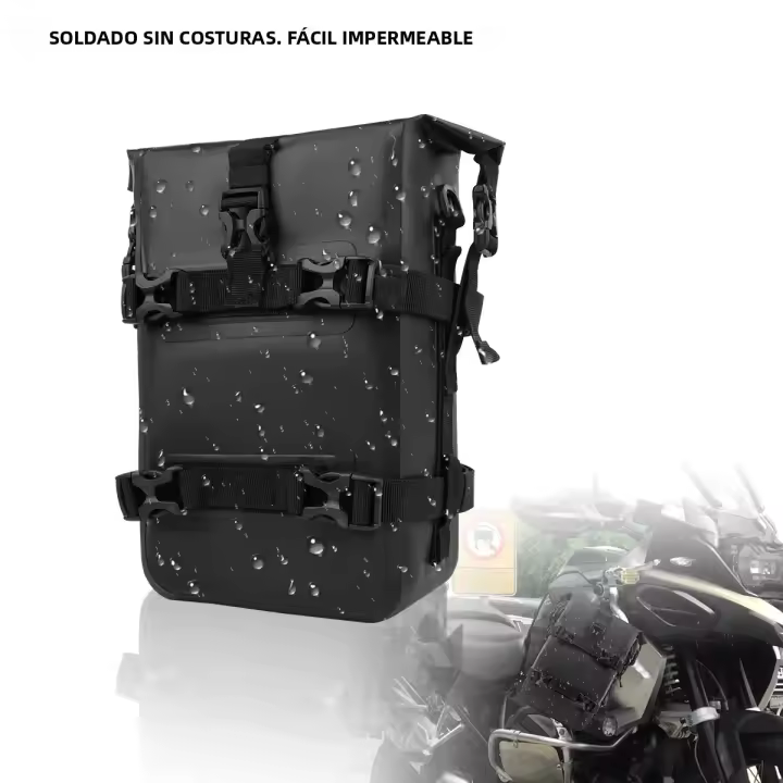 Bolsa De Almacenamiento Para Motocicleta Impermeable De Gran Capacidad Bolsa Colgante Lateral Para Viaje Resistentes Al Choque - 1