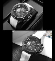 Reloj Deportivo De Cuarzo Para Hombres MEGIR Con Grande Dial Luminiscencia Resistente Al Agua Cronógrafo De Correa De Silicona Y Manos Luminosas 8115 - details 18