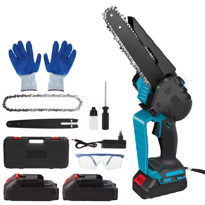 motosierra eléctrica recargable de 8 pulgadas, 2000W, 15000RPM, sierra de cadena inalámbrica, herramientas eléctricas de madera para batería Makita de 18V - 1