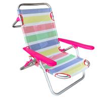 Maxia Market - Silla Tumbona plegable de playa 5 Posiciónes con estructura de aluminio y tejido textilen, transpirable y fresco - details 0