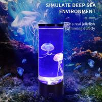 Lámpara De Noche LED Cambio De Color Juguete Acuario Mini Acrílico Simulación De Medusa Decorativa USB Regalo Para Niños - details 0