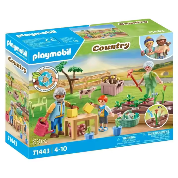 Huerto con abuelos Playmobil (71443) con figura de cerdo Country - 1