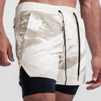 Shorts De Verano 2023 Para Hombre Deporte Fitness Running Doble Capa Quick-drying Two-in-One Estilo Casual Cierre Con Cordón - details 21