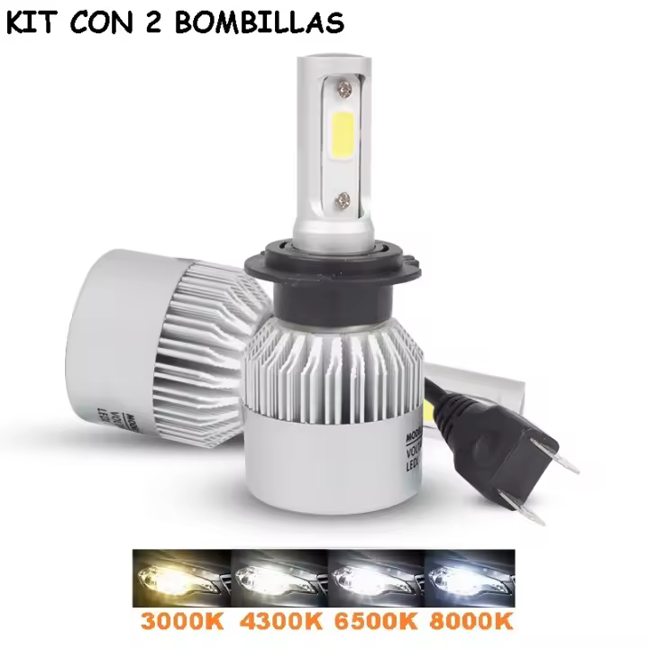 Kit H7 de Led 16000 Lumen 12V - 24V Coche Moto Camión Cruce Carretera - 1