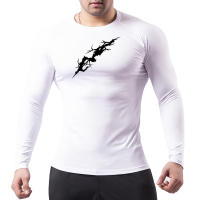 Camiseta De Compresión Con Estampado Gráfico Para Hombres Camiseta Deportiva Para Gimnasio Running Secado Rápido Camiseta Básica Activewear - details 10