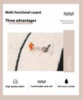 VIKAMA Alfombra De Baño Absorbente De Imitación De Cachemira Roja Decorativa Para Casa Y Hotel Antideslizante Para Toilette Y Puerta - details 1