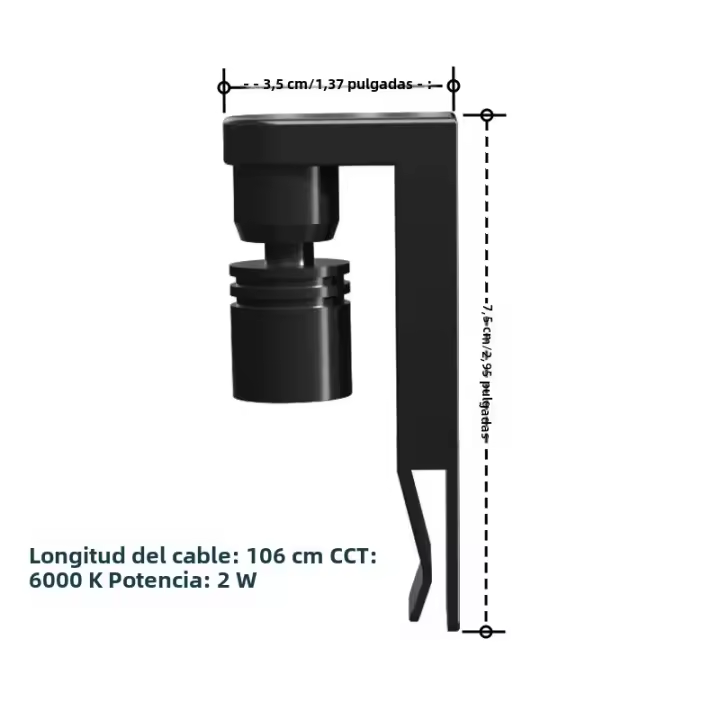 Lámpara De Acuario Clip LED Pequeña Para Tanque De Peces Algas Con USB Accesorios Para Animales Reptiles Y Paisajismo Del Acuario - 1