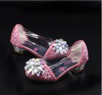 Zapatos De Princesa De Cristal Y Diamante Para Niñas Zapatos Altos De Moda Estilo Cenicienta Cuero PU Decoración De Lazo Tacón Cuadrado Ajuste True to Size - details 8