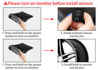 Sistema De Alarma De Presión De Neumáticos E-ACE Solar Con Monitor De Temperatura Y Presión Para Coche Seguridad Automática - details 5