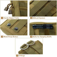 Bolsa Táctica Multifuncional Para Exteriores Con Sistema Molle Bolsa De Cinturón Para Móvil Accesorios De Caza Material De Nylon - details 4