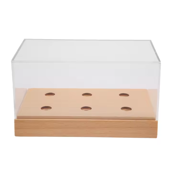 Caja de almacenamiento con cubierta para tocadiscos de vinilo, soporte para Phono, protección contra el polvo - 1