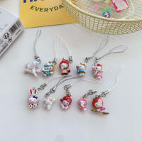 Llavero De Teléfono Móvil Kawaii Hello Kitty Colgante Para Niñas Cartoon Decorativo Para Mochila Anti-Pérdida Joyería De Moda - details 1