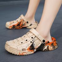 Sandalias Para Hombre Con Agujeros Zapatos De Playa Cómodos Antideslizantes Transpirables Flip Flops Casual Para El Verano - details 19