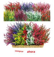7 Ramas De Flores Artificiales Con Hierba Plástica Para Decoración De Boda Hogar Jardín Vaso Fotografía Interior Bonsái Plantas Falsas - details 5