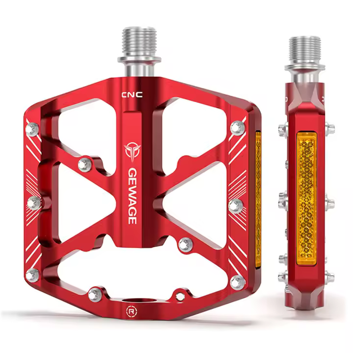 Pedales De Bicicleta GEWAGE De Aluminio Con Reflejantes Antideslizantes Para Montaña Accesorio De Ciclismo Plataforma Ultraligera - 1
