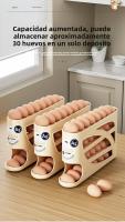 Organizador De Huevos Automático Dispensador De Huevos Para Nevera Rack De Almacenamiento De Plástico Para Encimera De Cocina Y Organizador De Puerta De Nevera - details 8