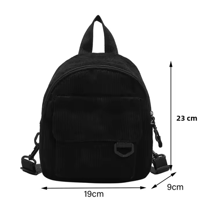 Mochila Mini De Mujer En Cordón Sólido Moda Capacidad Grande Durabilidad Para Viajes Casuales Escolares Y Femeninas - 1