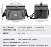 Nueva bolsa de picnic portátil para coche, bolsa de hielo fresco PEVA prensada en caliente, bolsa aislante de un solo hombro a prueba de fugas - details 2