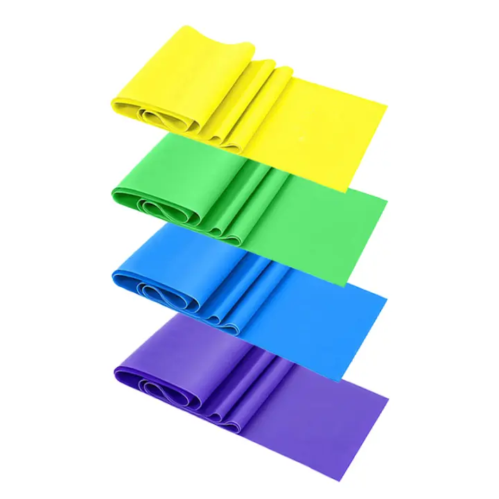 4 Pcs Bandas De Resistencia Para Ejercicio Fitness Yoga Pilates Rehabilitación Terapia Física Estiramiento Y Entrenamiento De Fuerza - 1