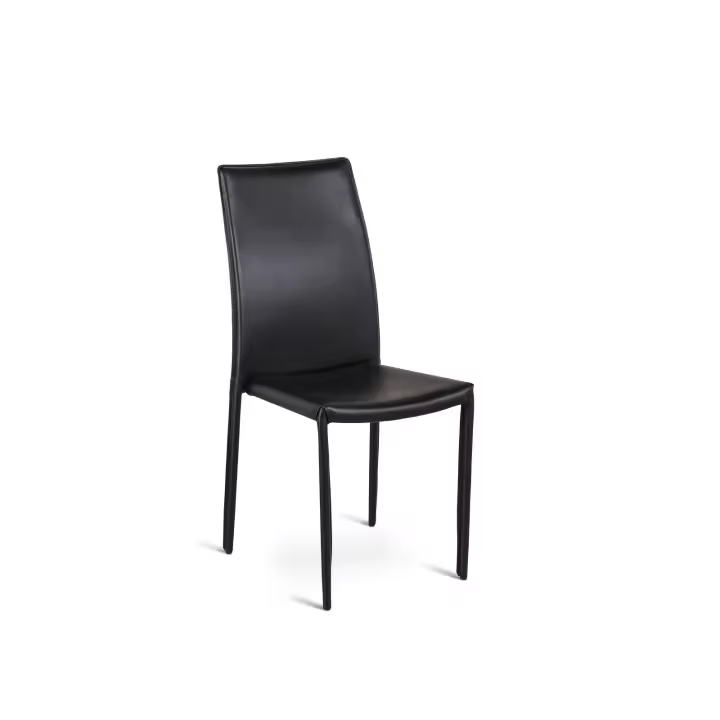 Silla de piel intética Negra con Estructura de metal vestido 41x42xh.95 cm 4 UDS - 1