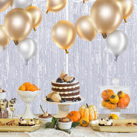 Juego De 1 Pieza De Cortina De Foil Dorado De 9.8 Pies Para Fondo De Fotografía De Cumpleaños Decoración De Fiesta Streamers De Aluminio - details 6