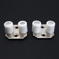 2Pcs Guía De Rueda Para Puerta Deslizante De Madera Montaje En Piso Soporte De Cima Material De Hierro Acero Y Nylon - details 3