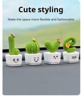 Juego De 4 Suculentas De Resina Miniatura De Cactus Para Decoración De Coche Oficina Hogar Sala De Estar Accesorios De Jardín Faeiro - details 1
