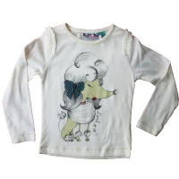 Camisetas Niña Manga Larga Knbad,  Blanco  Verde  , 2 años  3 años 92   98 , Algodón - details 0