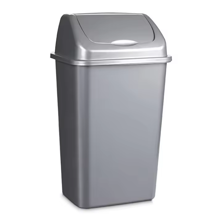 TIENDA EURASIA - Papelera con Tapa Basculante, 50L, 40x35x68 cm - 1