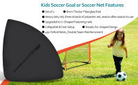 Red De Fútbol Pop up Para Jardín 1 Pieza Portería De Fútbol Para Entrenamiento De Fútbol Regalo De Cumpleaños Para Niños - details 9