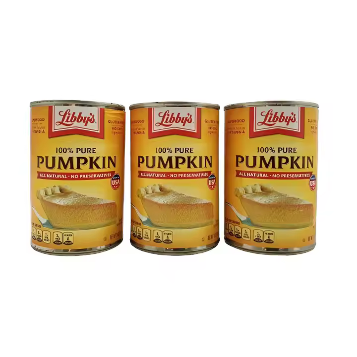 Libby’s Pumpkin Pure/Crema100% - crema calabaza 425g -  Pack 3 Unidades - ideal pumpkin pie halloween thankgiving Navidad - 1
