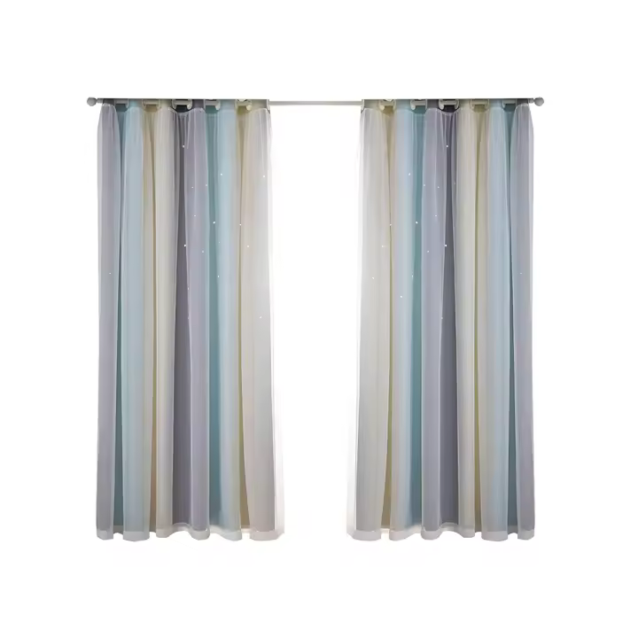 Cortinas with modern Pink ojales, filterantes de Luz. estores enrollables, Cortinas Pack de 2, 100x130cm Matte curtain - 1
