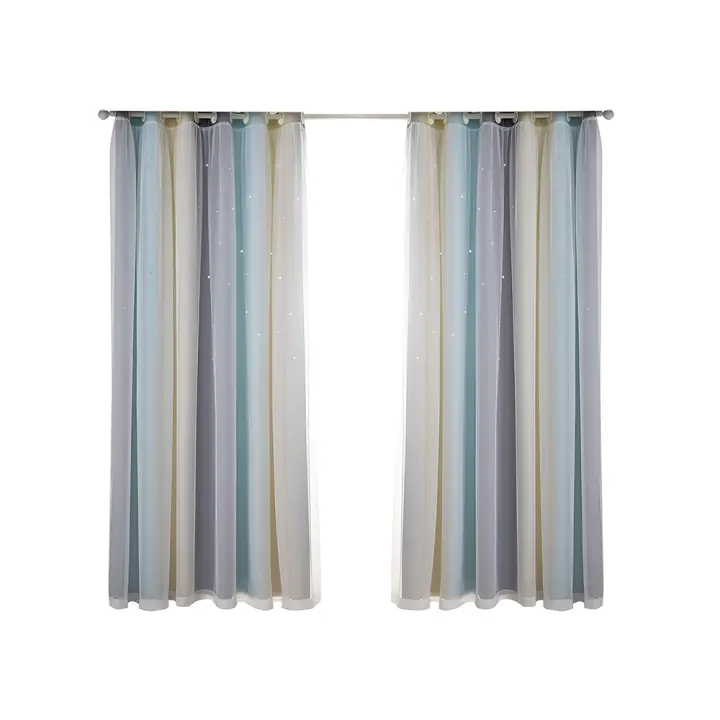 Cortinas with modern Pink ojales, filterantes de Luz. estores enrollables, Cortinas Pack de 2, 100x130cm Matte curtain - 1