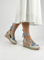 Calzados soraia, Sandalias Alpargatas de Cuña para Mujer con Tiras Cruzadas y Cordones para Atar al Tobillo, Calzado de Verano Bohemio - details 19