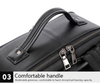 Mochila Para Hombre De Cuero Genuino Grande Capacidad Con Bolsillo Para Portátil De 15.6 Pulgadas Diseño Moda Múltiples Bolsillos Bolsa Escolar - details 26