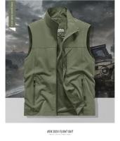 Chaleco De Verano Para Hombre Chaleco Sin Mangas Táctico Impermeable Para Caza Pesca Camping Con Bolsillos Y Cola De Caballo Casual - details 15