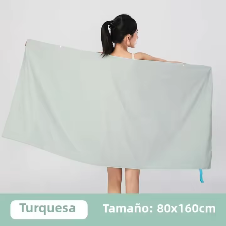 Toalla De Baño Secado Rápido a Rayas 1 Pieza Tamaño 80x160cm Microfibra Para Natación Fitness Exterior - 1